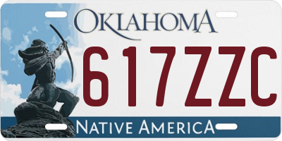 OK license plate 617ZZC