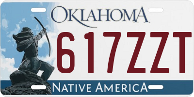 OK license plate 617ZZT