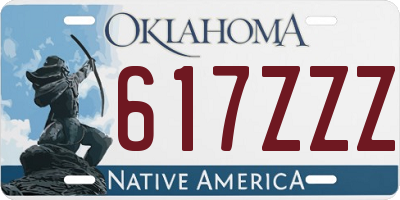 OK license plate 617ZZZ
