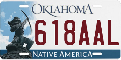 OK license plate 618AAL