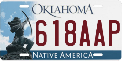 OK license plate 618AAP