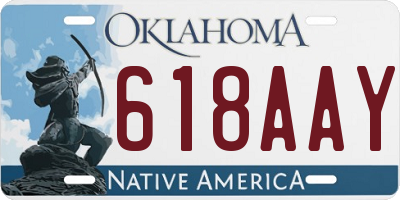 OK license plate 618AAY