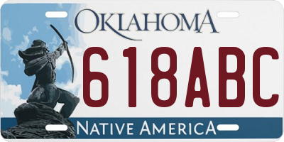 OK license plate 618ABC