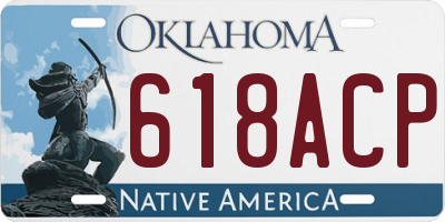 OK license plate 618ACP