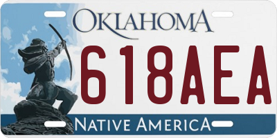 OK license plate 618AEA
