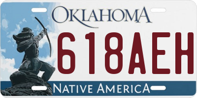 OK license plate 618AEH