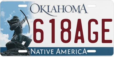 OK license plate 618AGE
