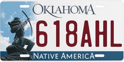 OK license plate 618AHL