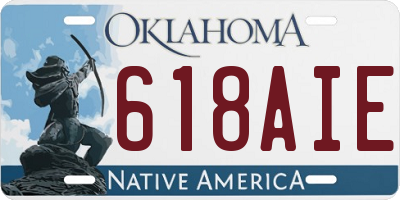 OK license plate 618AIE