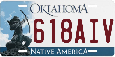 OK license plate 618AIV