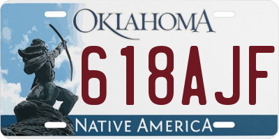 OK license plate 618AJF