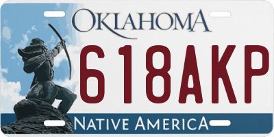 OK license plate 618AKP