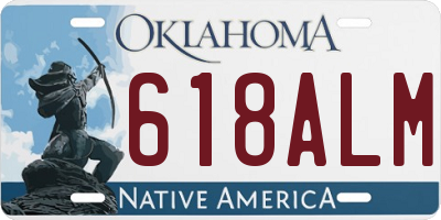 OK license plate 618ALM