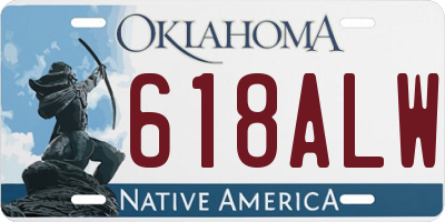OK license plate 618ALW