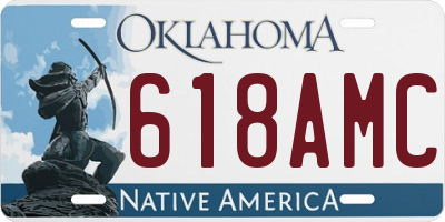 OK license plate 618AMC
