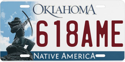 OK license plate 618AME