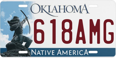 OK license plate 618AMG