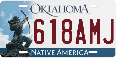 OK license plate 618AMJ