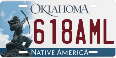 OK license plate 618AML