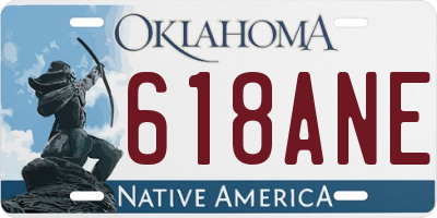 OK license plate 618ANE