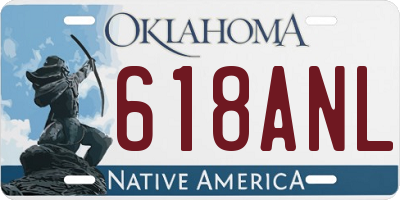 OK license plate 618ANL