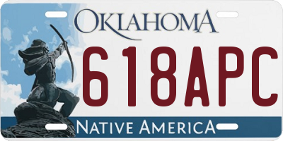 OK license plate 618APC