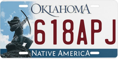 OK license plate 618APJ