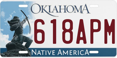 OK license plate 618APM