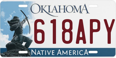 OK license plate 618APY
