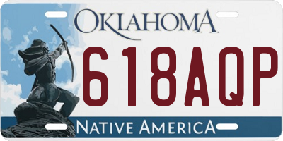 OK license plate 618AQP