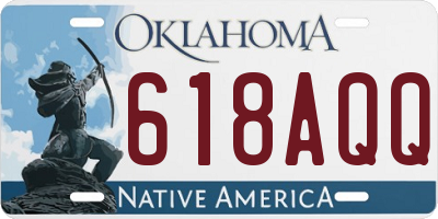 OK license plate 618AQQ