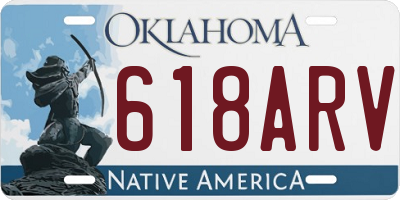 OK license plate 618ARV
