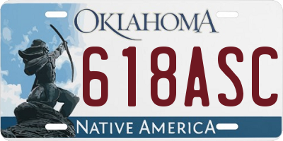 OK license plate 618ASC