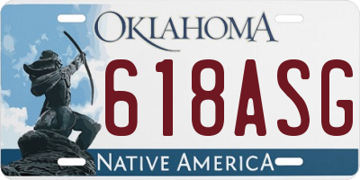 OK license plate 618ASG