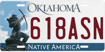 OK license plate 618ASN