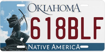 OK license plate 618BLF