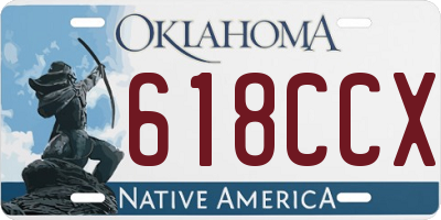 OK license plate 618CCX