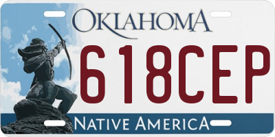 OK license plate 618CEP