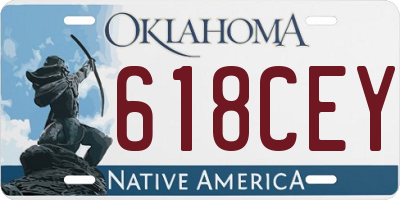 OK license plate 618CEY