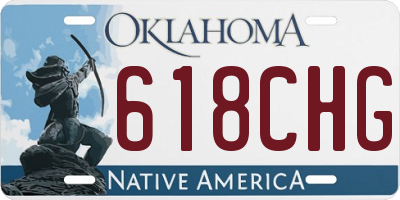 OK license plate 618CHG