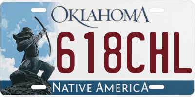 OK license plate 618CHL