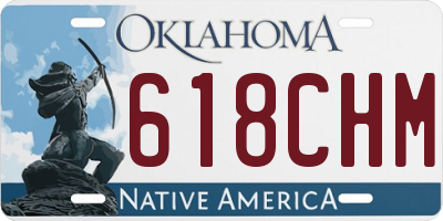 OK license plate 618CHM