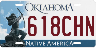 OK license plate 618CHN