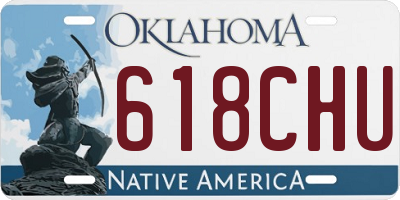 OK license plate 618CHU