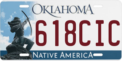 OK license plate 618CIC