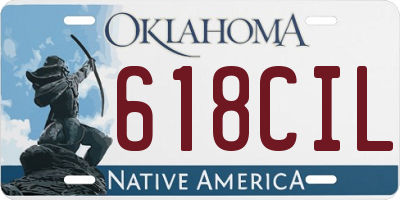OK license plate 618CIL