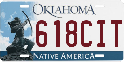 OK license plate 618CIT