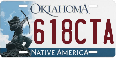 OK license plate 618CTA