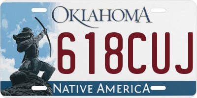 OK license plate 618CUJ