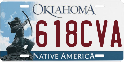 OK license plate 618CVA